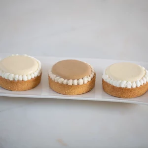 Tarte infiniment vanille, pistache ou café